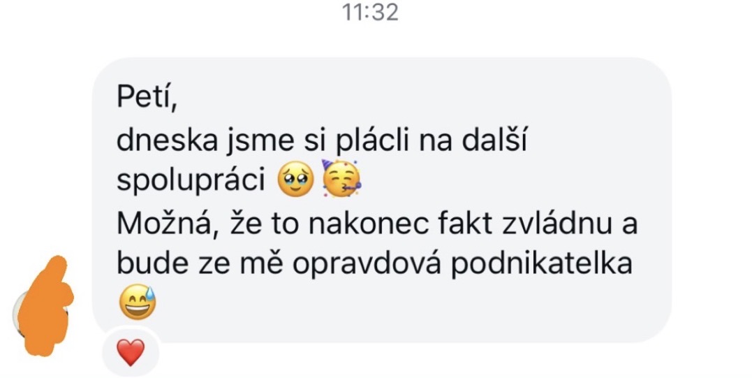 Zpráva od klientky